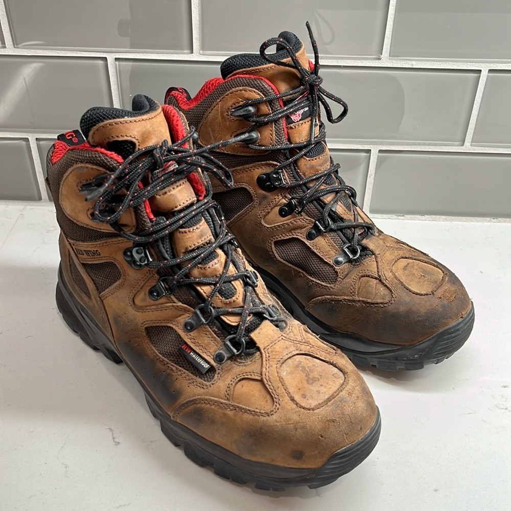 Red Wing 6674 Truhiker Hiking Boots WaterProof ‎ Aluminum Toe Men Size 9.5 D